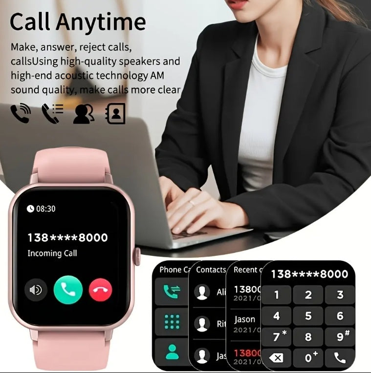 ZL54CJ Square Smartwatch Women BT Call Heart Rate Sport Mode