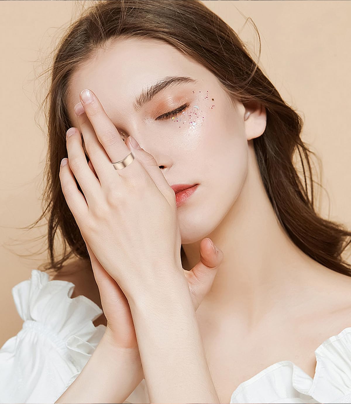 Smart Ring Health Tracker - Fitness Sleep Heart Rate Blood Oxygen Tracker